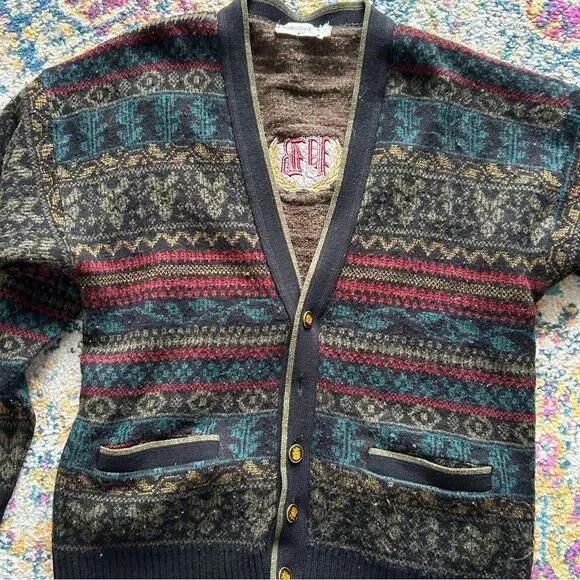 90s vintage one of a kind cabincore slouchy cardigan - Picture 8 of 9